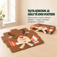 Lahjarasian voi taittaa litteäksi